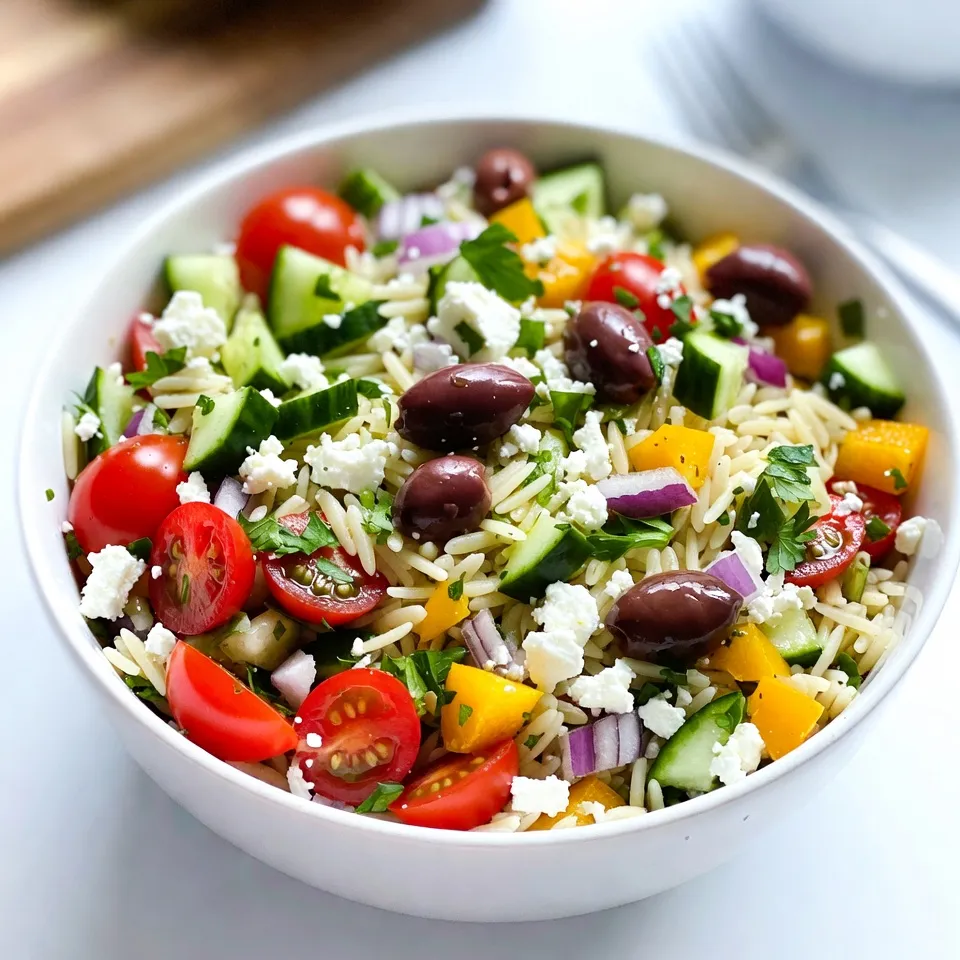 Greek Orzo Salad with Feta Fresh and Flavorful Dish