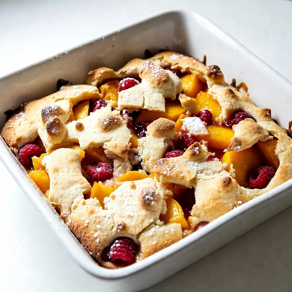 Peach Raspberry Cobbler Bars Flavorful and Simple Treat