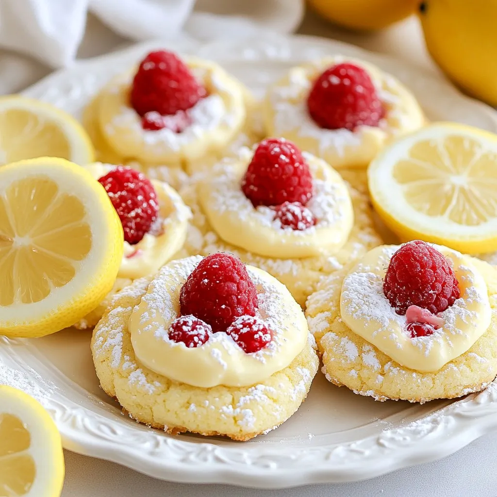 Lemon Raspberry Cheesecake Cookies Delicious Treat
