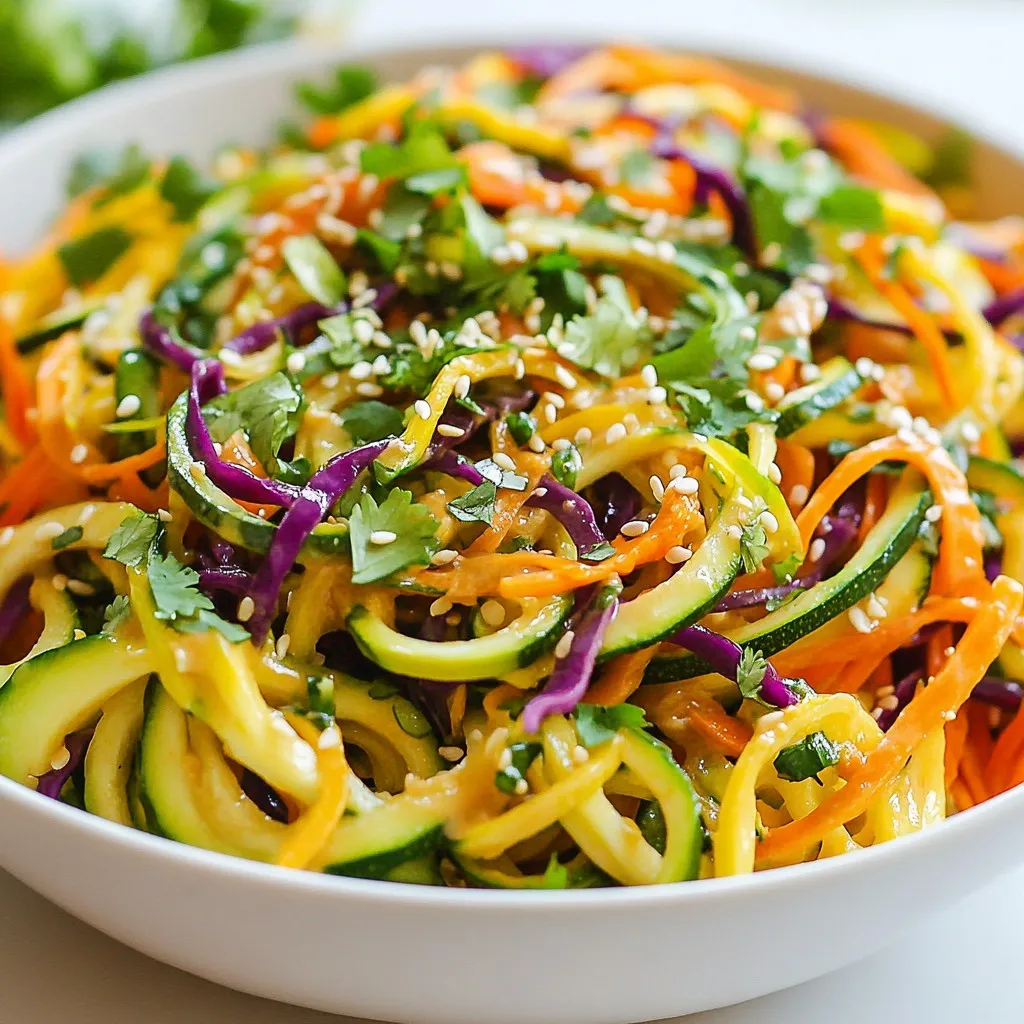 Savory Sesame Peanut Zoodle Salad Recipe Guide