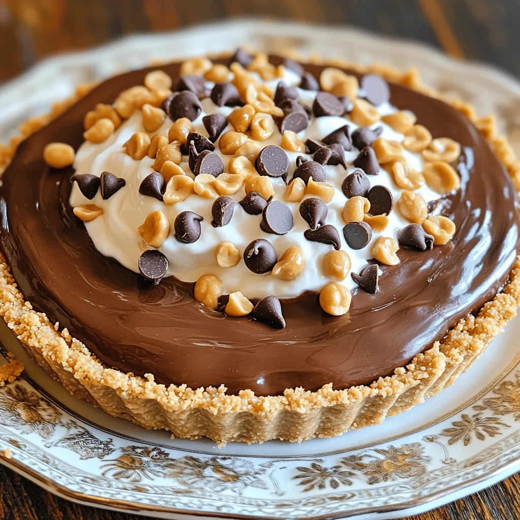 Chocolate Peanut Butter No-Bake Pie Delightful Treat