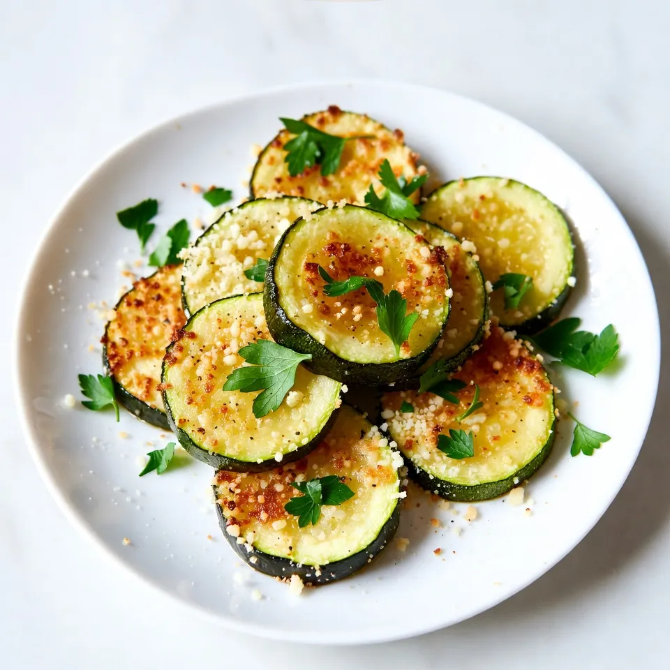 Baked Parmesan Crusted Zucchini Crispy and Delicious