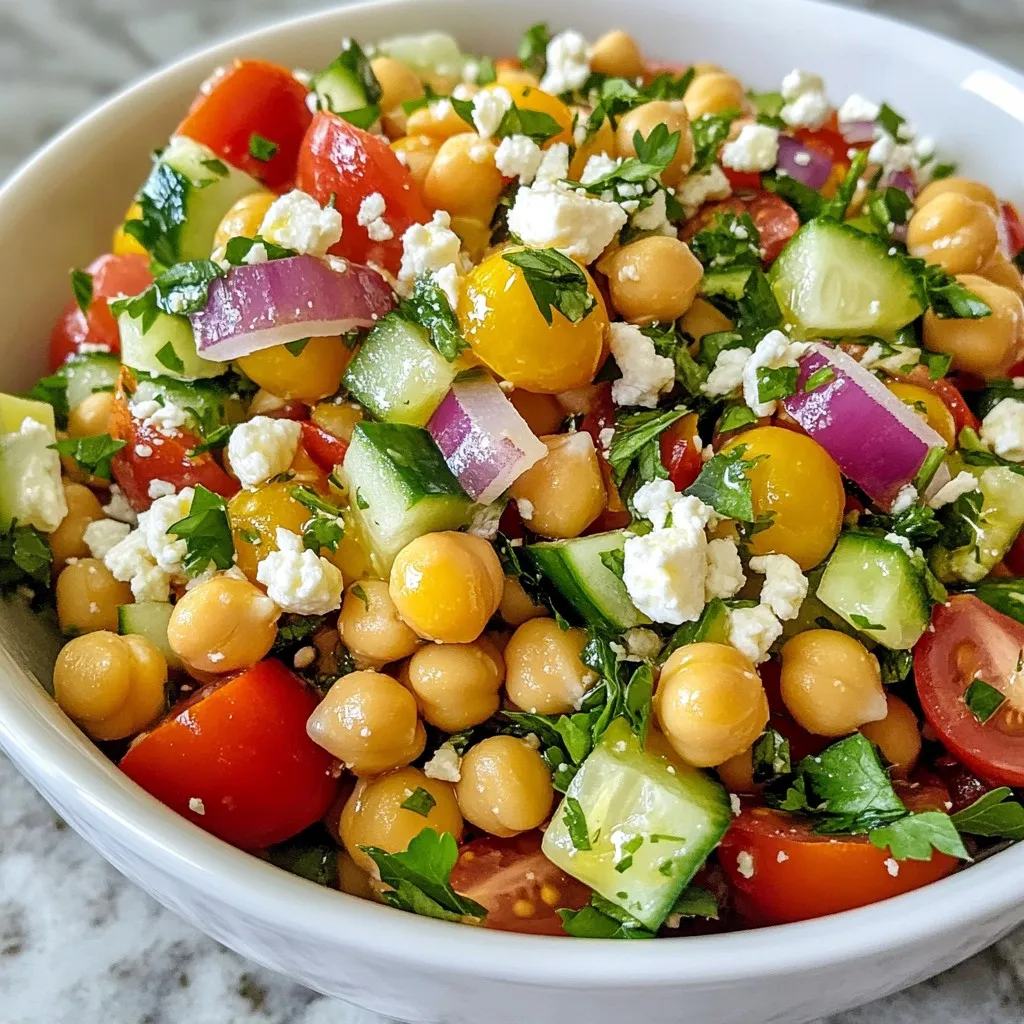 Mediterranean Chickpea Salad Fresh and Flavorful Dish