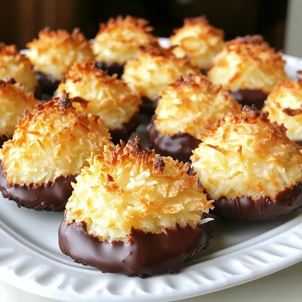 Chocolate Dipped Coconut Macaroons Easy and Delightful