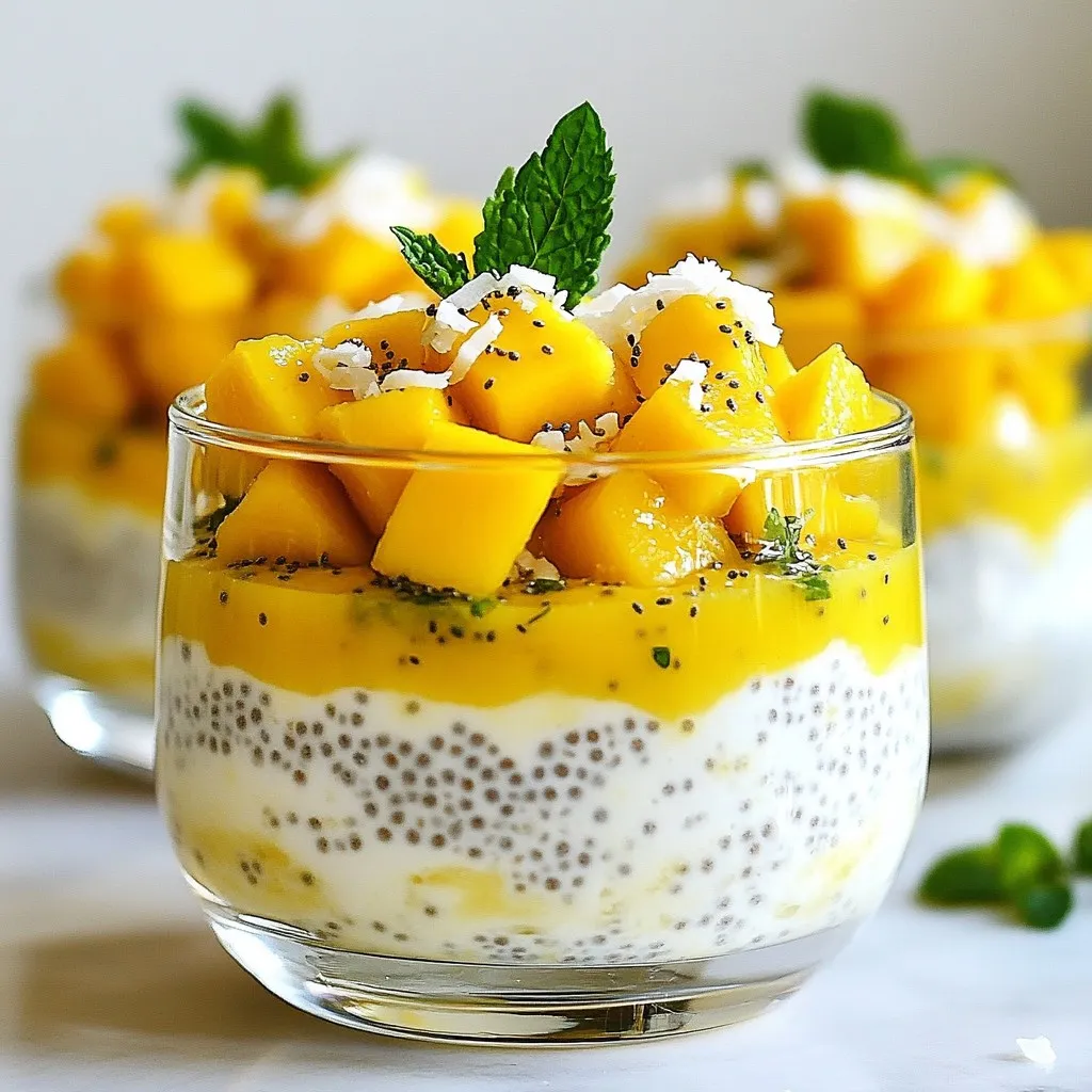 Coconut Mango Chia Pudding Delightful and Creamy Treat