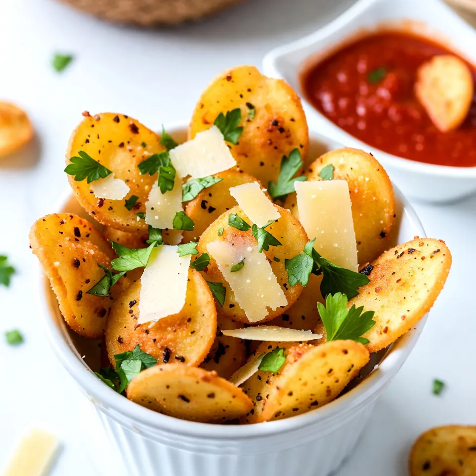 Garlic Parmesan Pasta Chips Crispy and Flavorful Snack