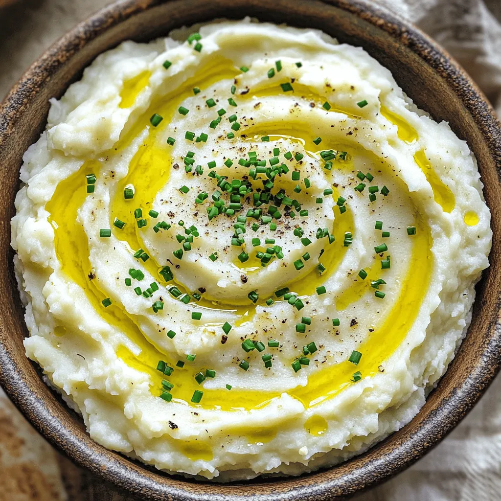 Roasted Garlic Mashed Cauliflower Creamy Delight