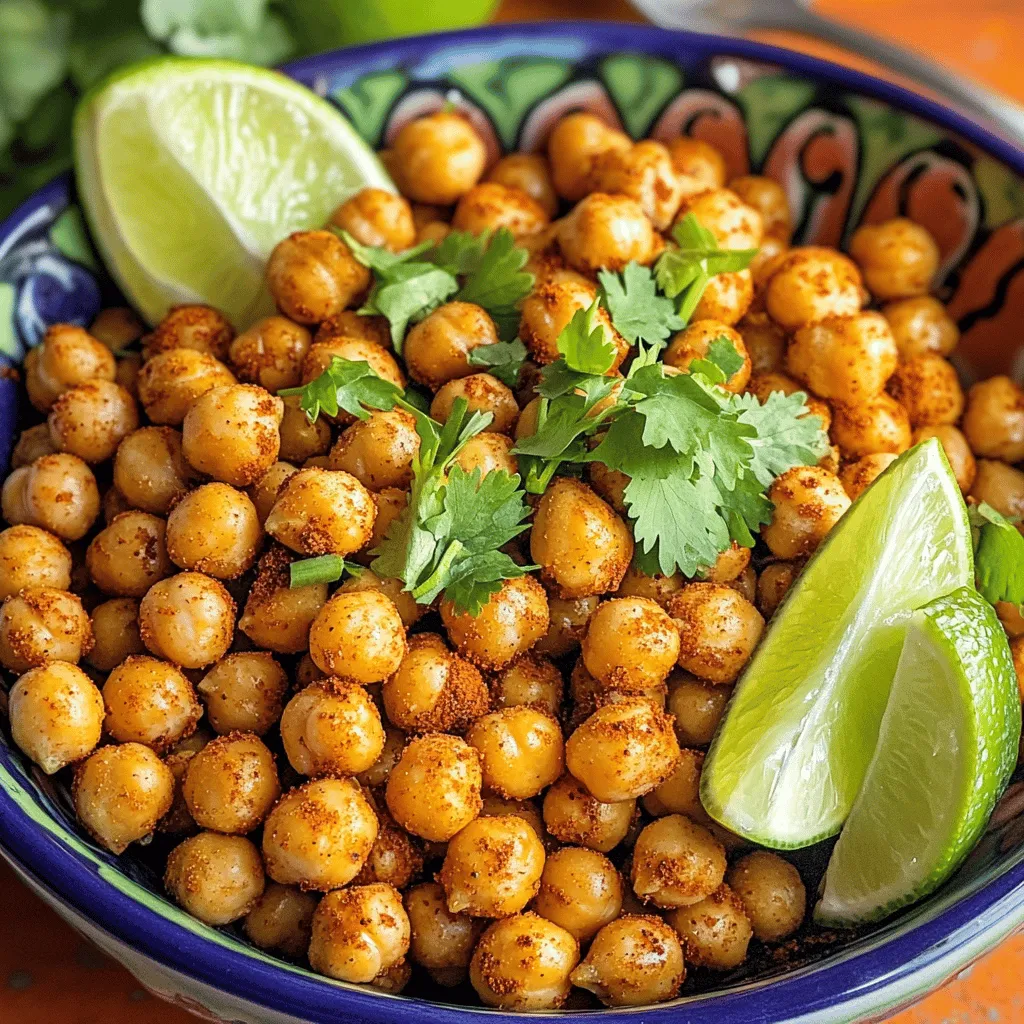 Taco Seasoned Roasted Chickpeas Crispy and Tasty Treat