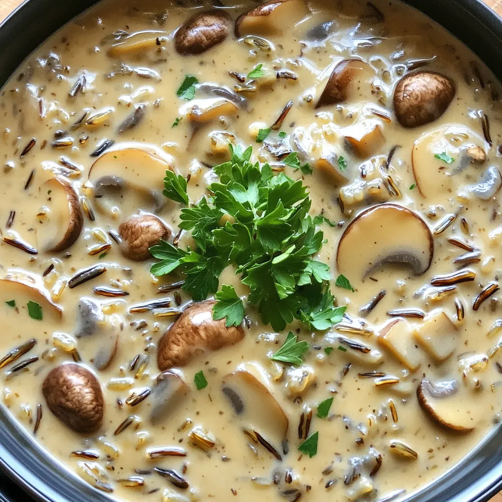 Instant Pot Creamy Mushroom Wild Rice Delight