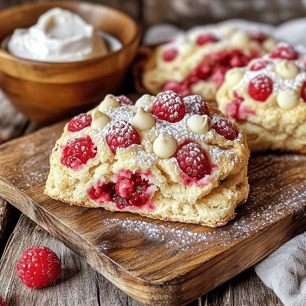 Raspberry White Chocolate Scones Delightful Treats
