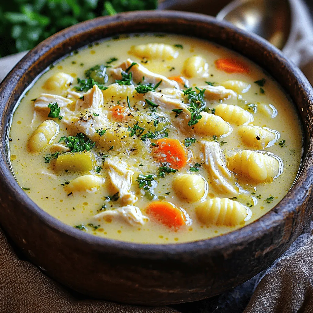 Garlic Parmesan Chicken Gnocchi Soup Cozy Comfort Dish