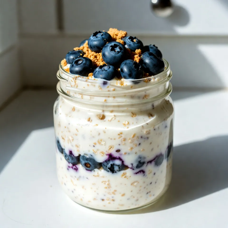 Blueberry Cheesecake Overnight Oats Flavorful Delight