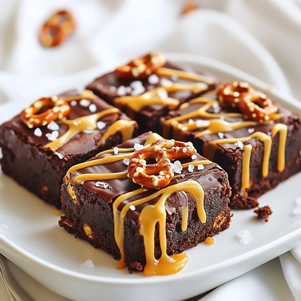 Salted Caramel Pretzel Brownies Irresistible Delight