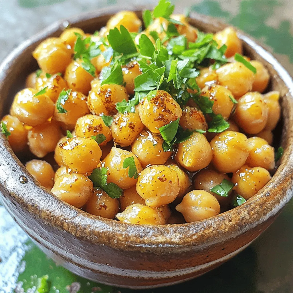 Honey Garlic Roasted Chickpeas Crunchy and Flavorful