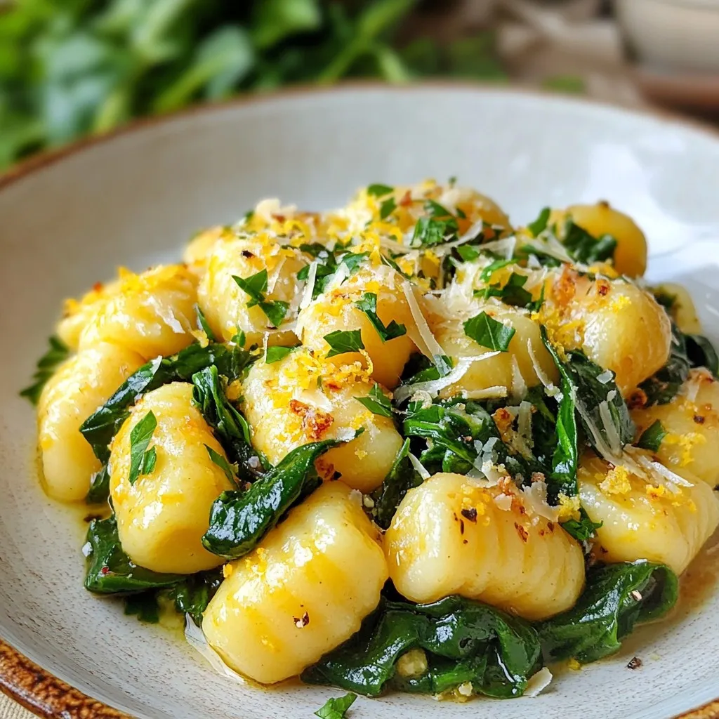 Garlic Butter Gnocchi with Spinach Flavorful Delight