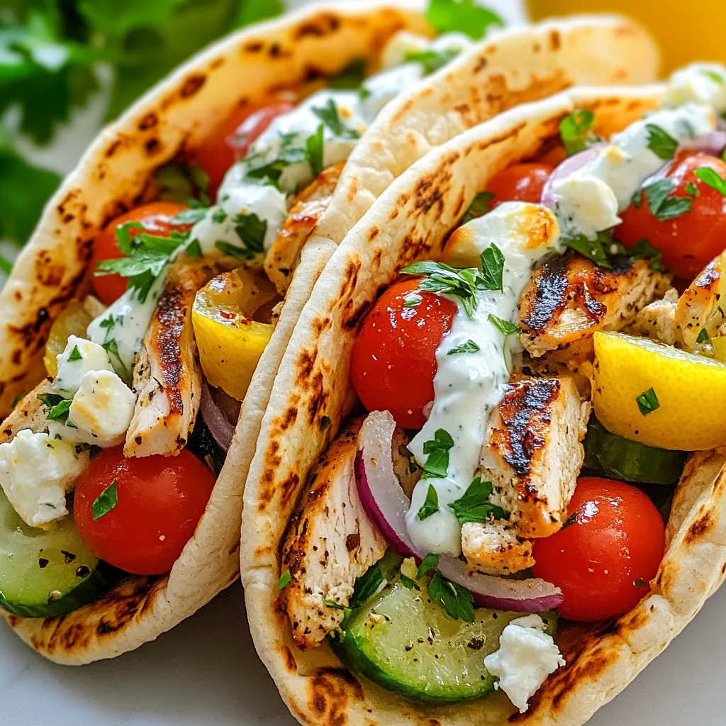 Greek Chicken Stuffed Pitas Flavorful and Simple Meal