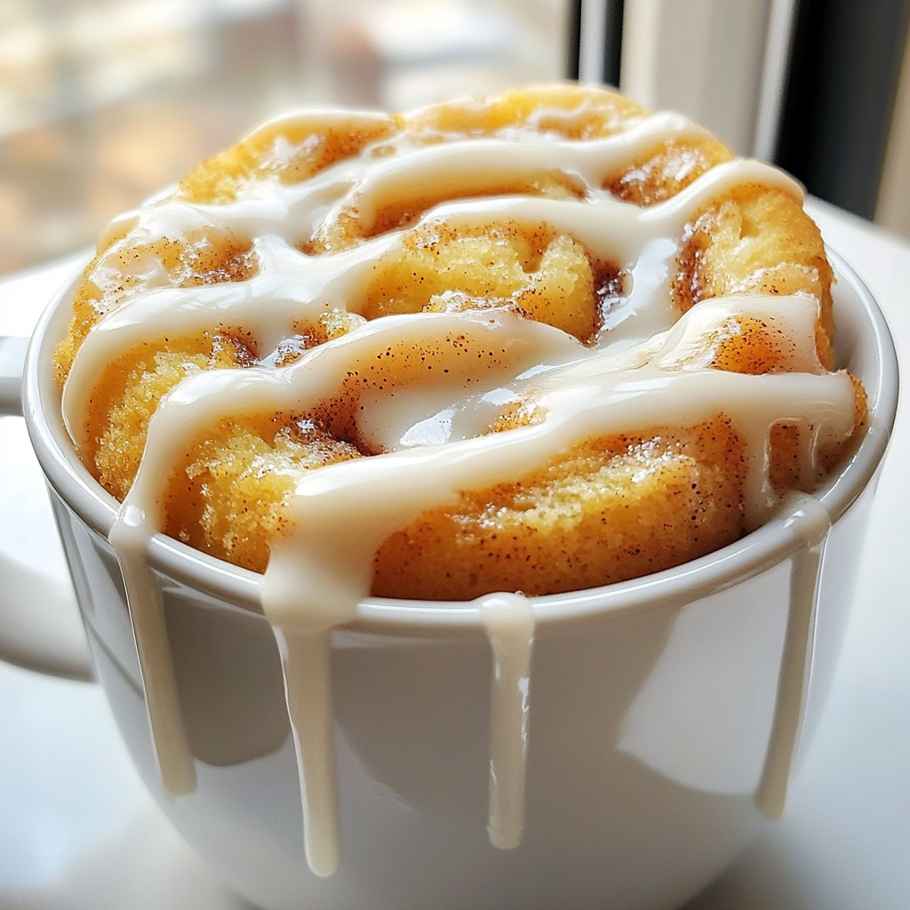 Cinnamon Roll Mug Cake Easy and Quick Recipe