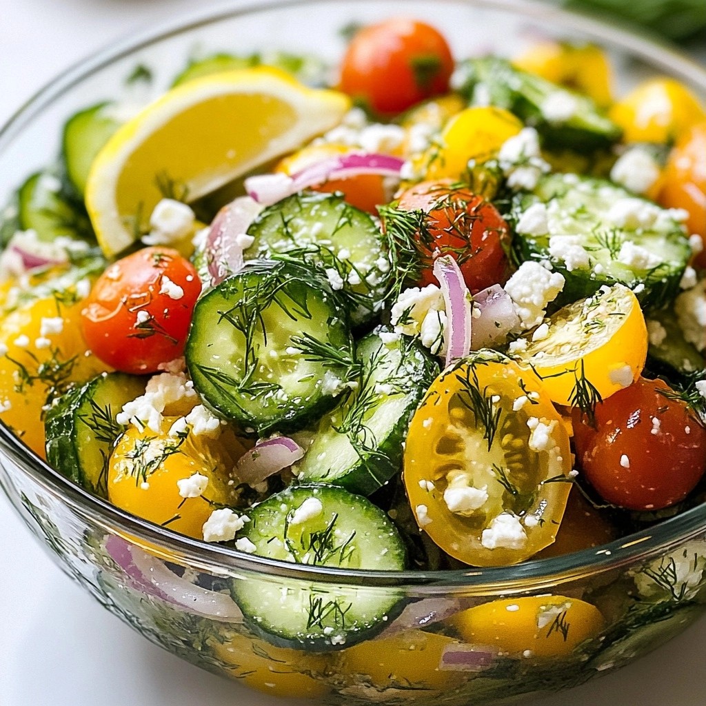 Zesty Fresh Salads Lemon Cucumber and Dill Mix Recipe