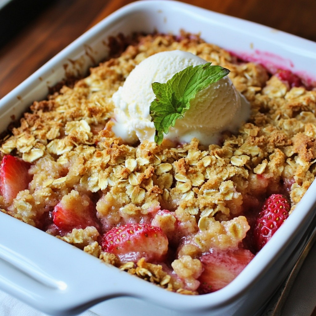 Strawberry Rhubarb Crisp Simple and Tasty Treat