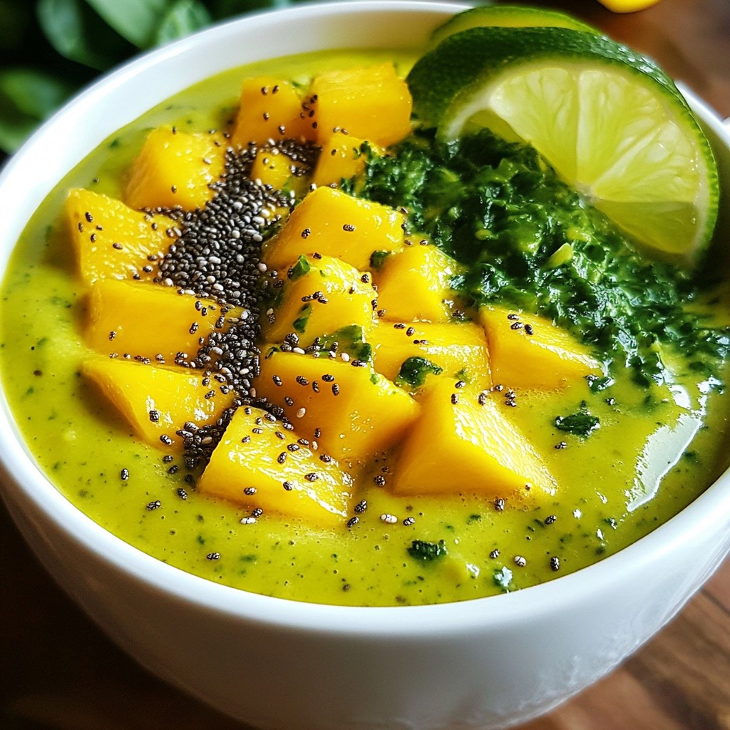 Tropical Energizing Smoothies Mango Spinach Delight Recipe