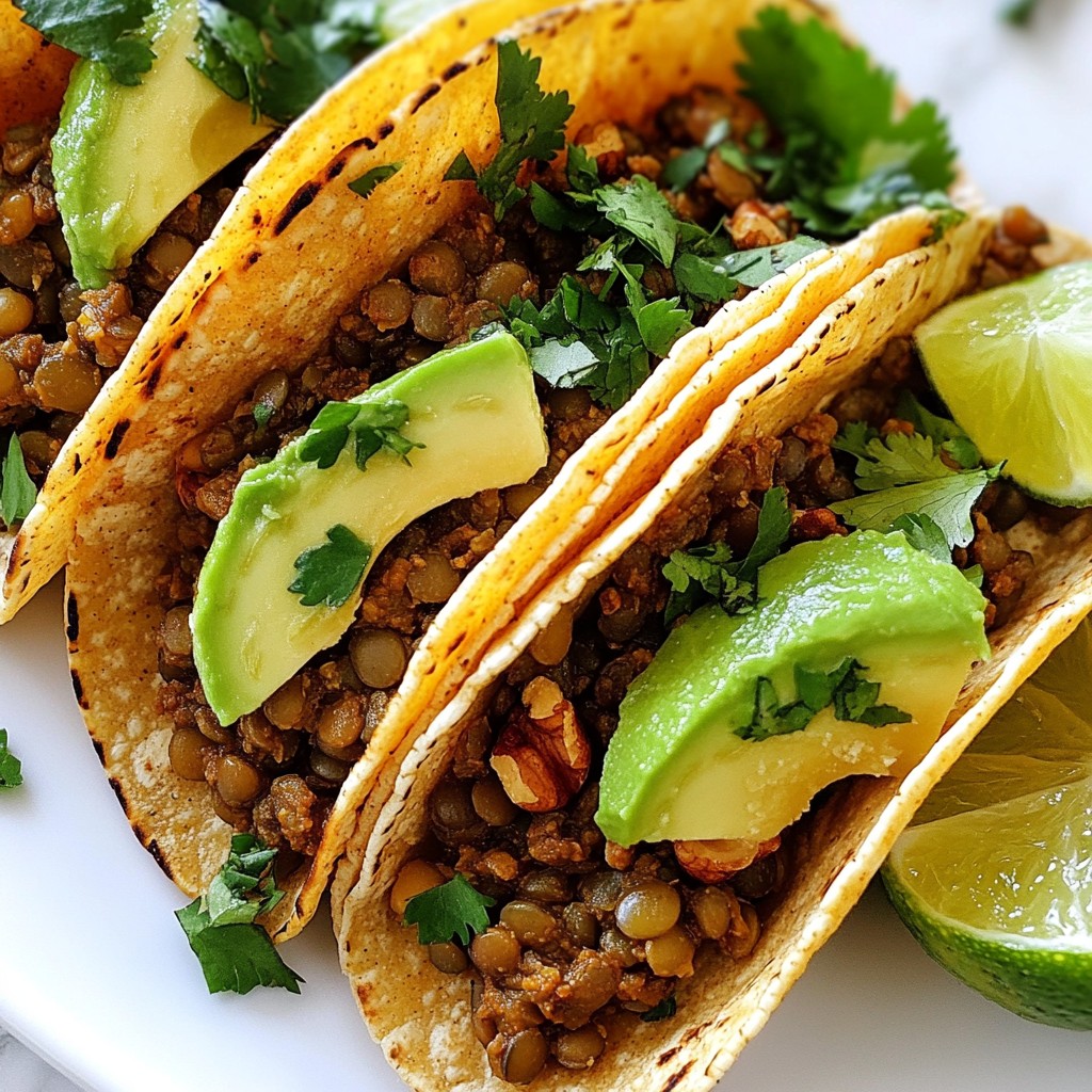 Lentil Walnut Taco Meat Flavorful Plant-Based Dish