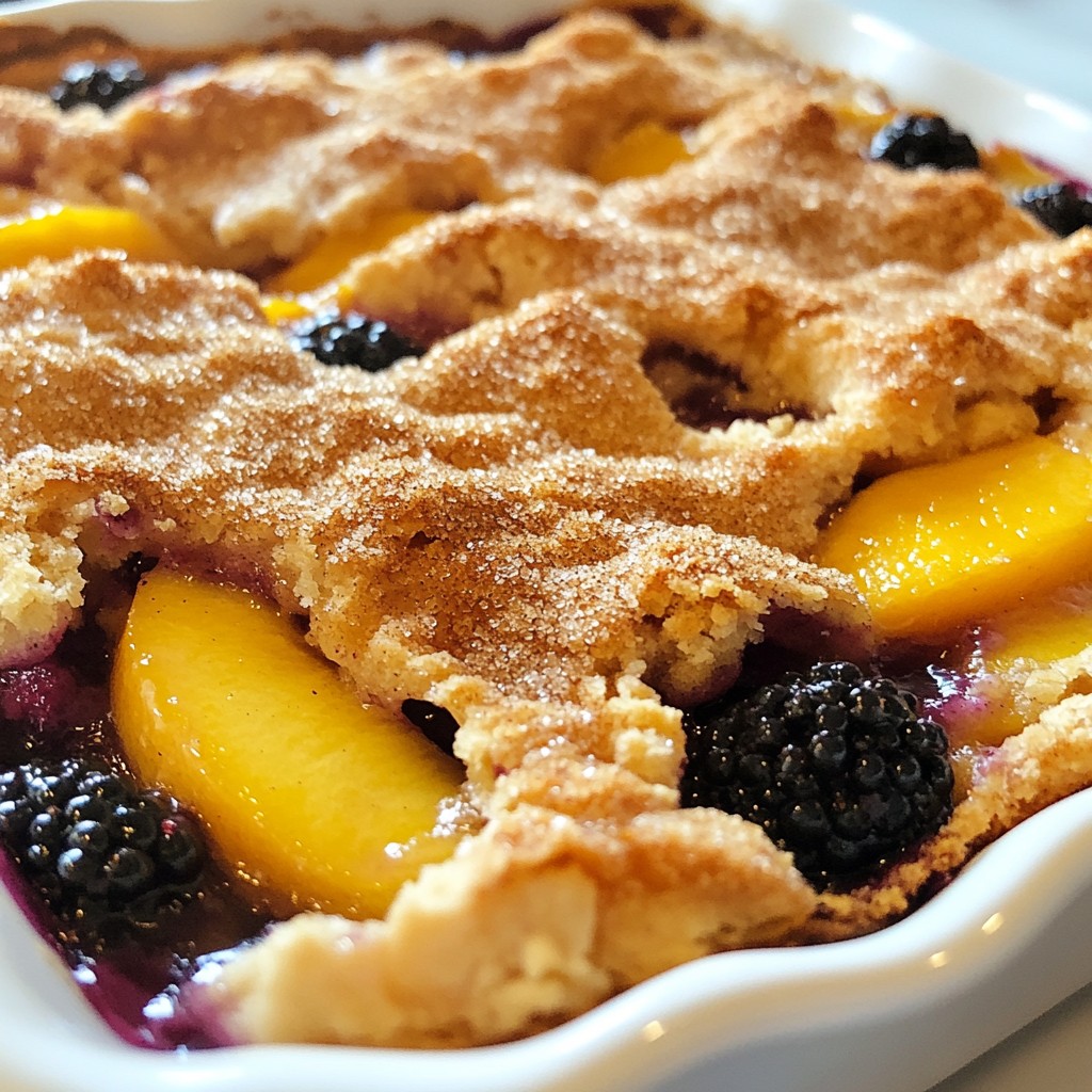 Blackberry Peach Cobbler Tasty Homemade Delight