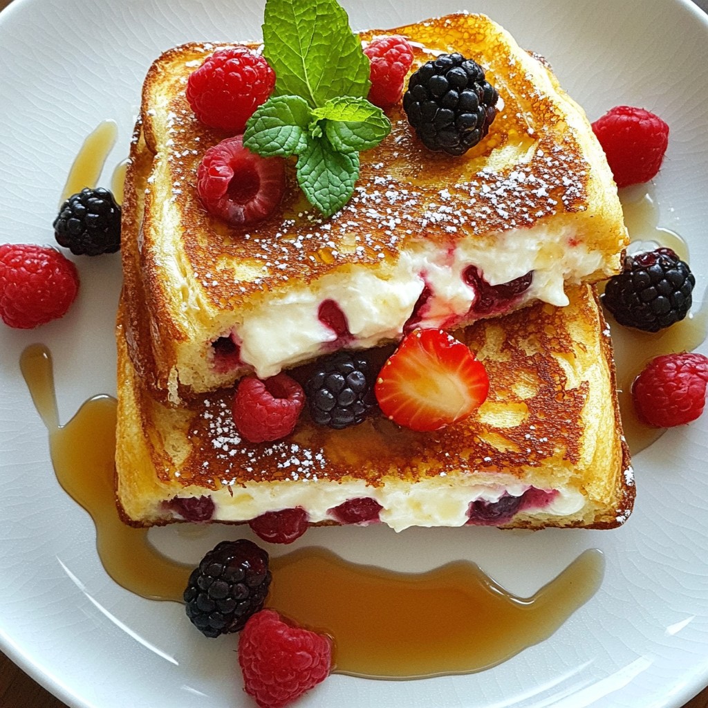 Berry Cheesecake Stuffed French Toast Irresistible Delight