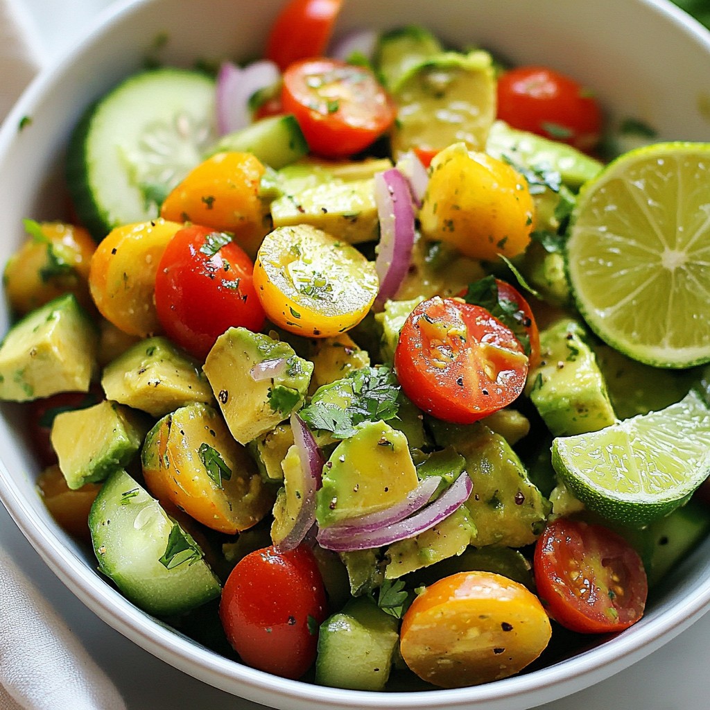 Zesty Clean Eating Avocado Lime Salad Recipe