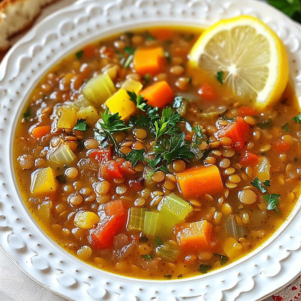 Mediterranean Lentil Soup Hearty and Flavorful Recipe
