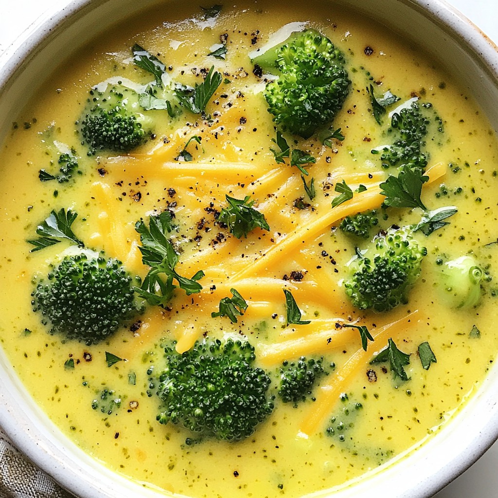 Creamy Broccoli Cheddar Soup Simple and Satisfying