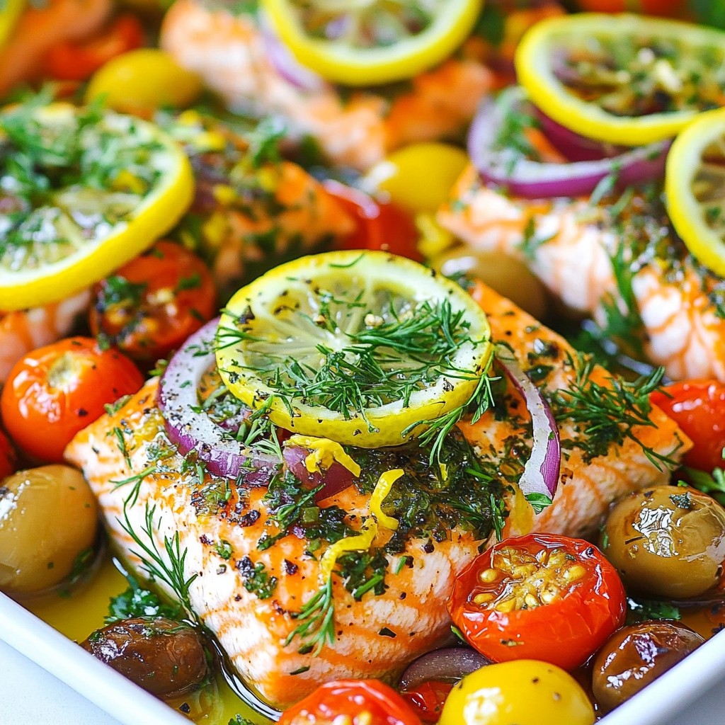 Lemon Herb Mediterranean Salmon Tasty and Healthy Dish