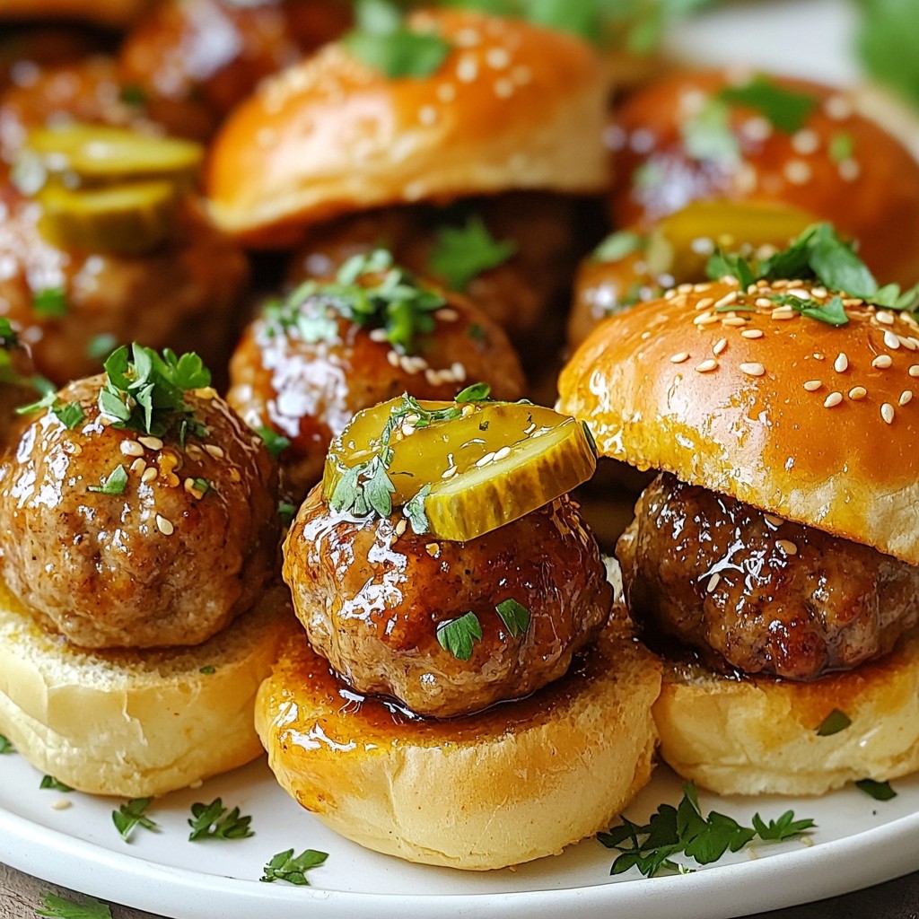 Honey Garlic Meatball Sliders Irresistible Recipe