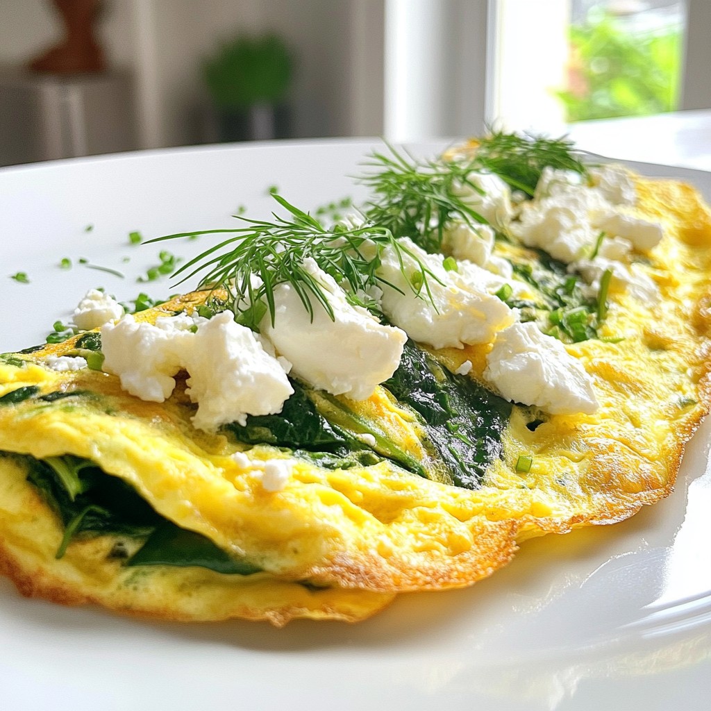 Fluffy Spinach and Feta Omelette with Nutritious Meals