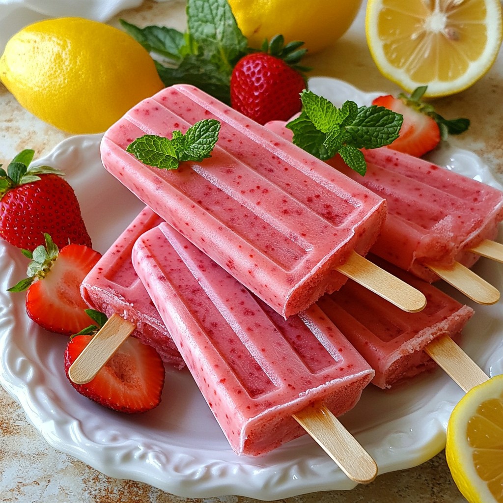 Strawberry Lemonade Popsicles Fresh and Tangy Treat