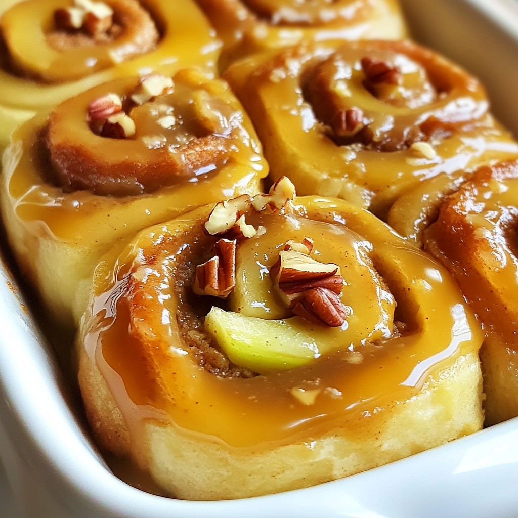Caramel Apple Cinnamon Rolls Irresistible and Sweet