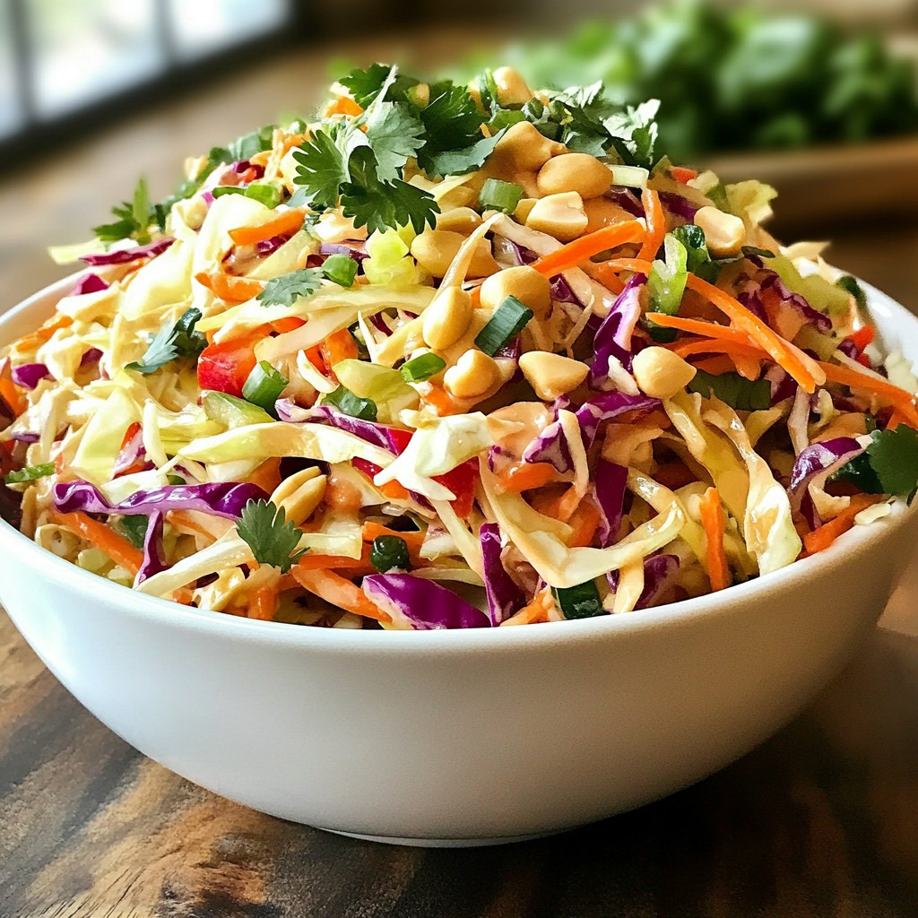 Spicy Thai Peanut Slaw Flavorful and Crunchy Delight