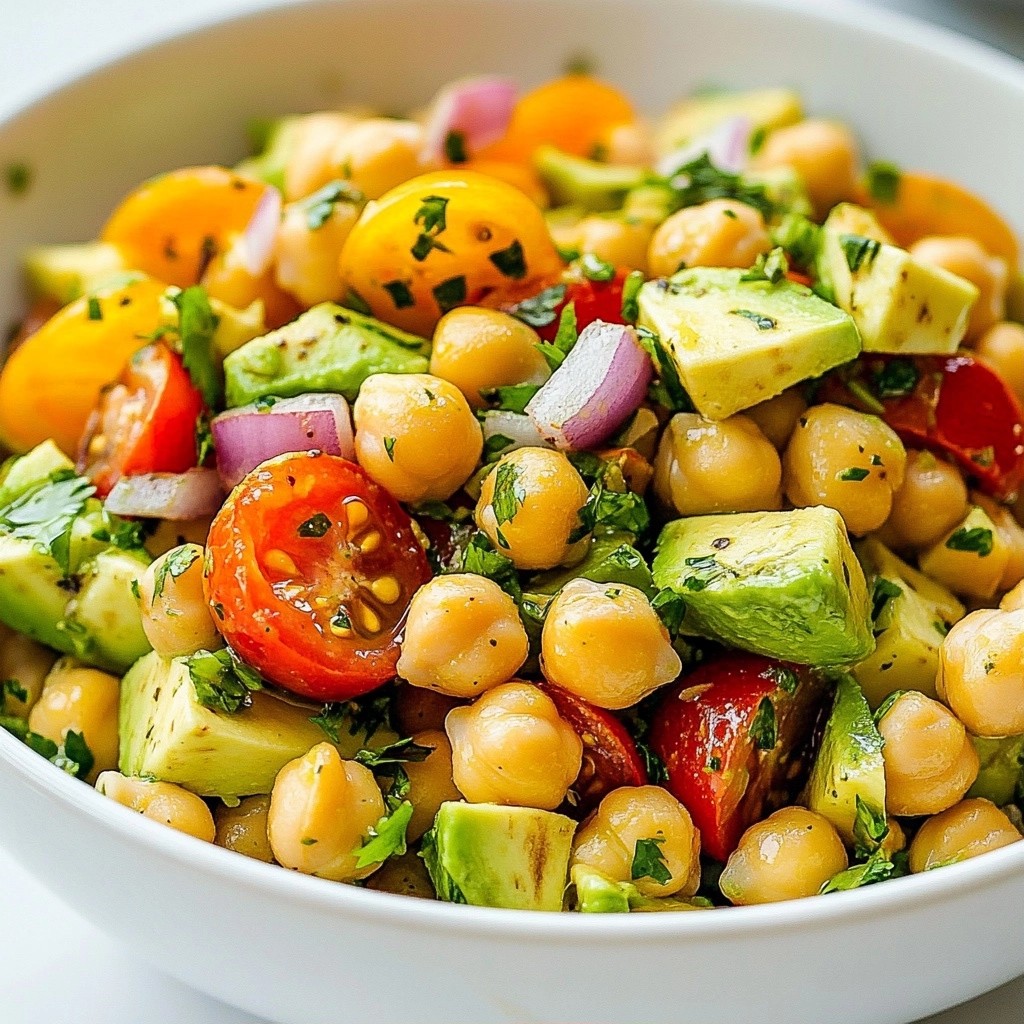 Hearty Nutritious Meals Chickpea and Avocado Salad