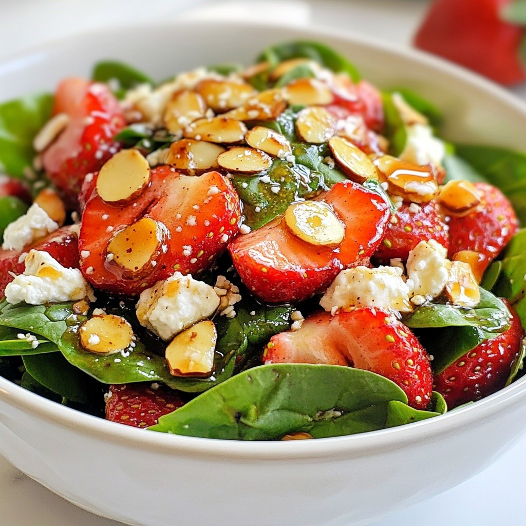Vibrant Fresh Salads Spinach and Strawberry Mix