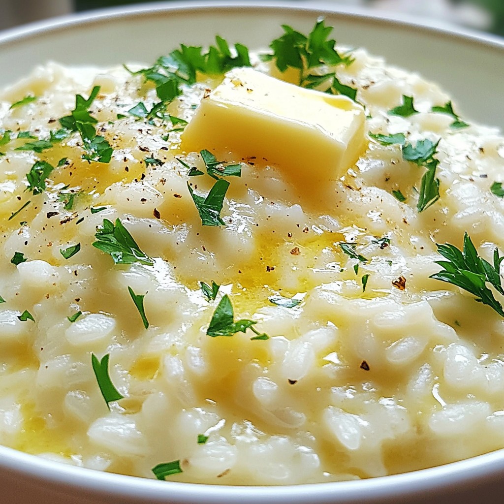 Creamy Garlic Parmesan Risotto Simple and Tasty Dish