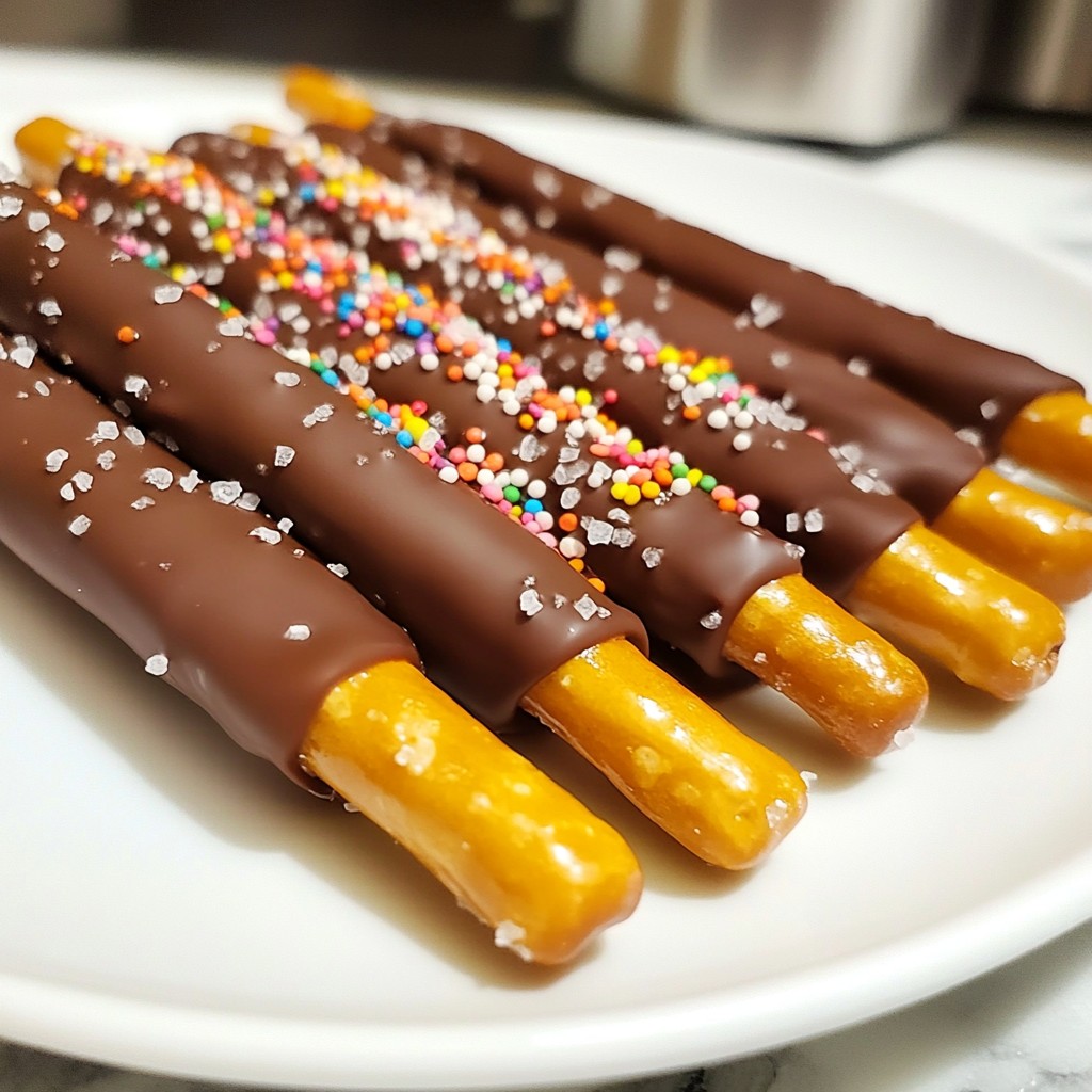 Chocolate Covered Pretzel Rods Easy and Fun Treat