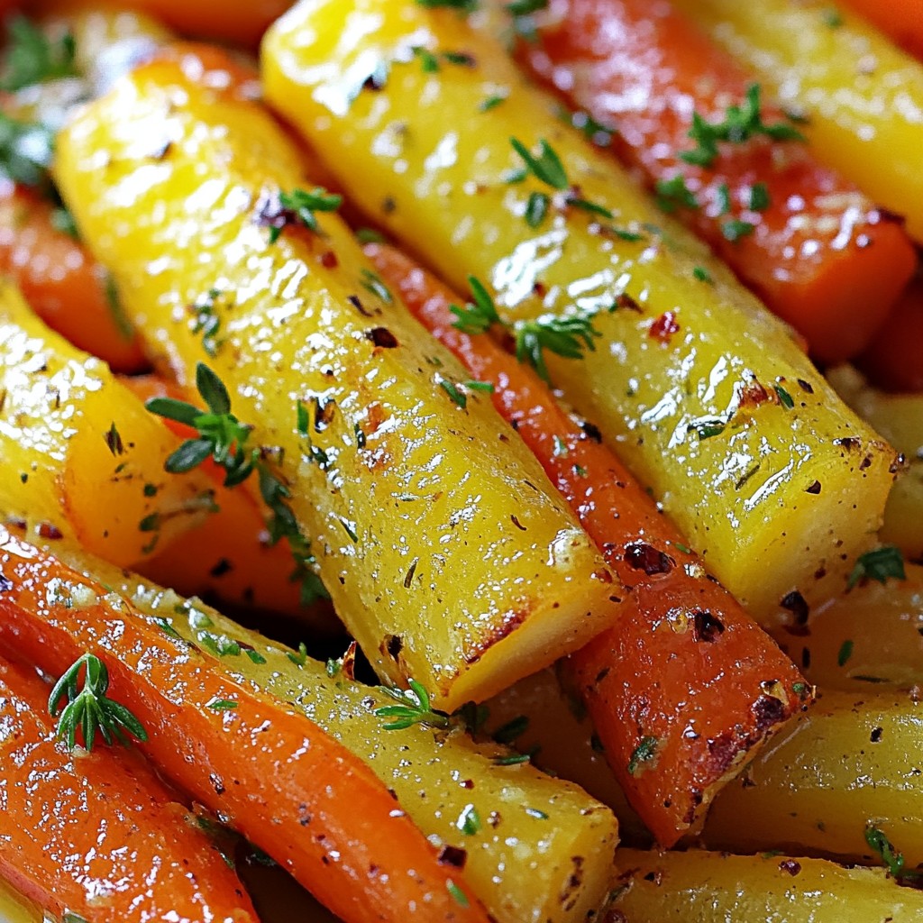 Garlic Herb Roasted Rainbow Carrots Flavorful Side Dish