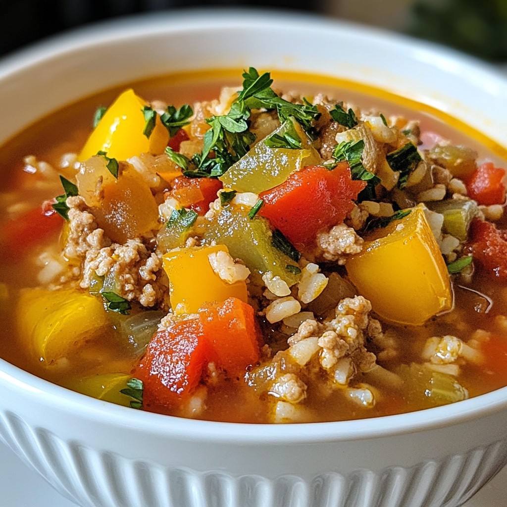 Instant Pot Stuffed Pepper Soup Easy and Delicious