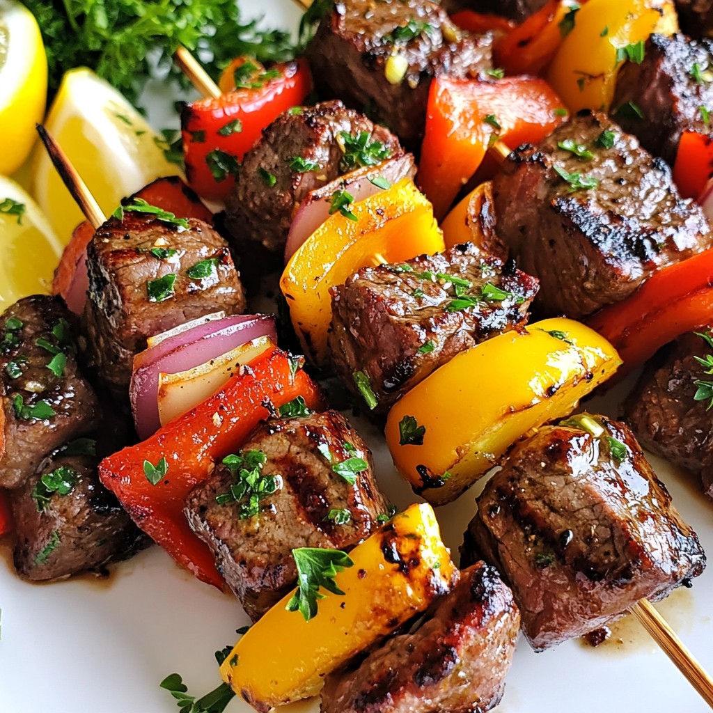 Garlic Butter Steak Kebabs Flavorful Grilling Delight