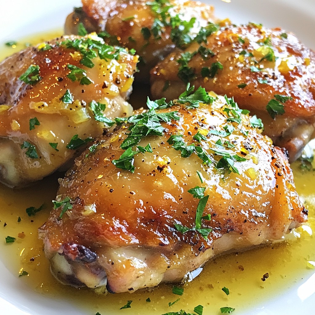 Lemon Garlic Butter Chicken Thighs Savory and Simple