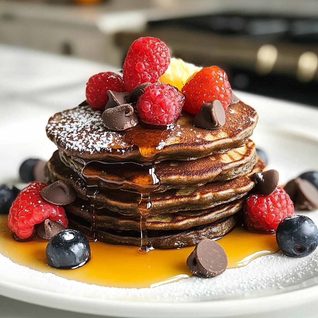 Vegan Chocolate Oatmeal Pancakes Delightful Breakfast