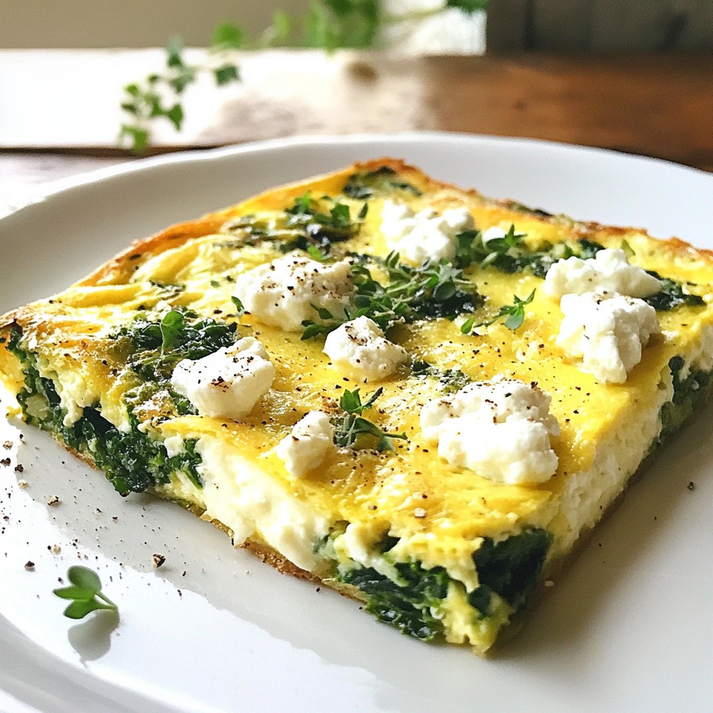 Greens & Goat Cheese Frittata Healthy Breakfast Recipe