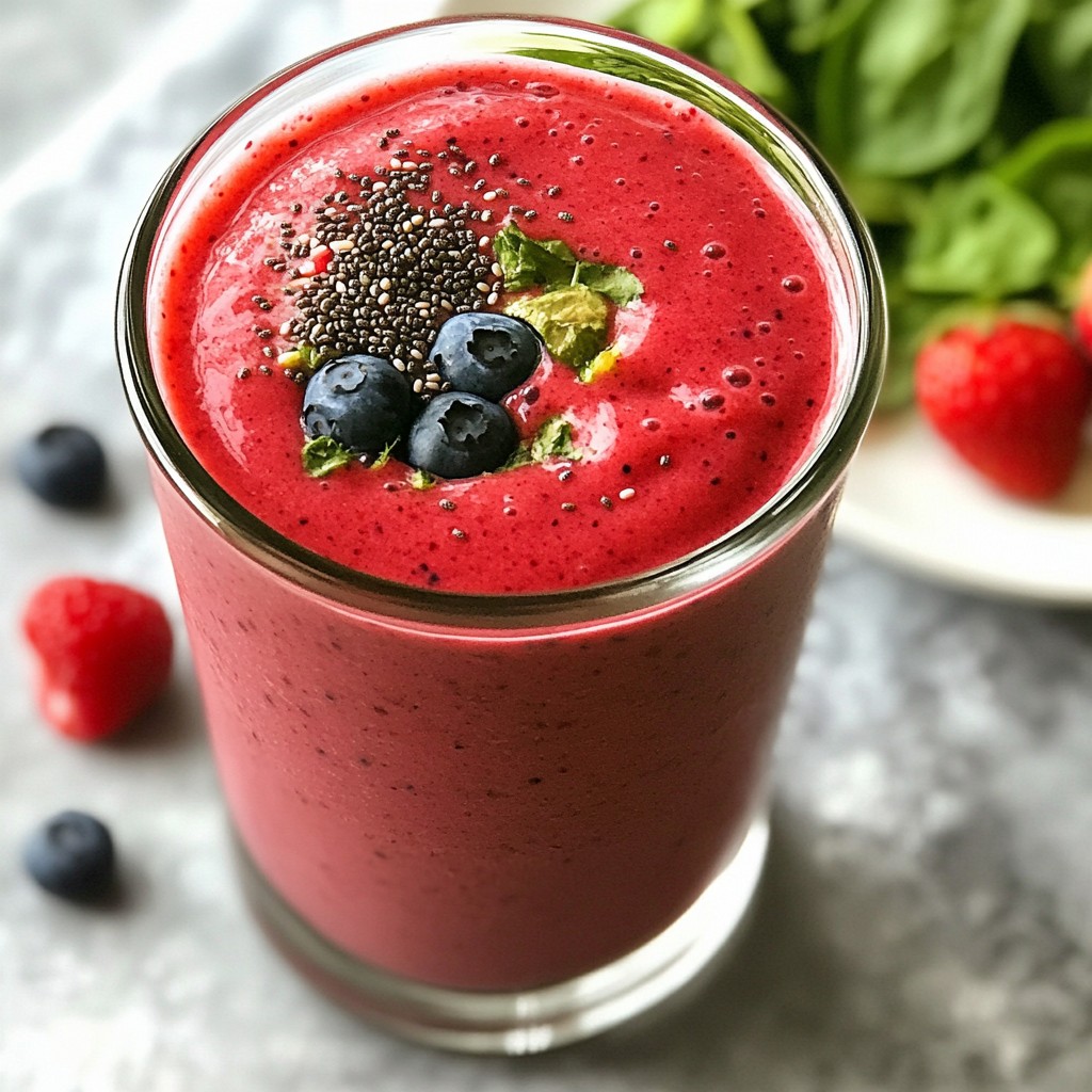 Refreshing Energizing Smoothies Berry Spinach Fusion