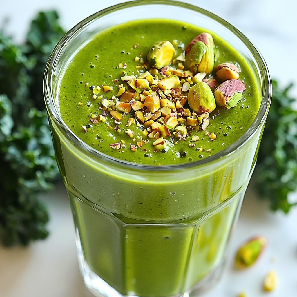 Creamy Energizing Smoothies Kale Pistachio Blend Recipe