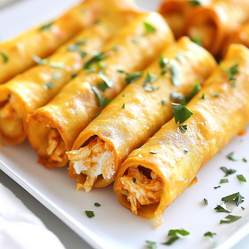 Buffalo Ranch Chicken Taquitos Savory and Simple Snack
