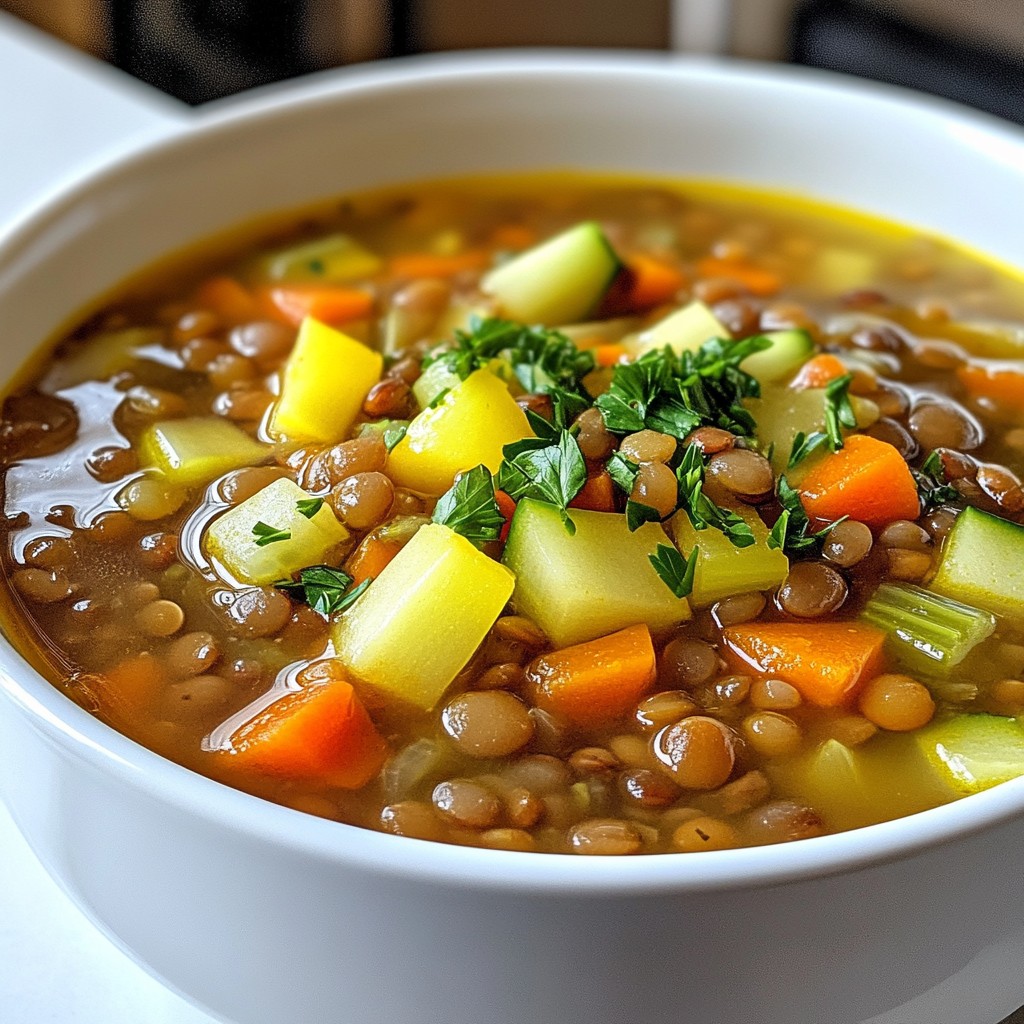 Hearty Wholesome Foods Lentil Soup with Veggies Recipe